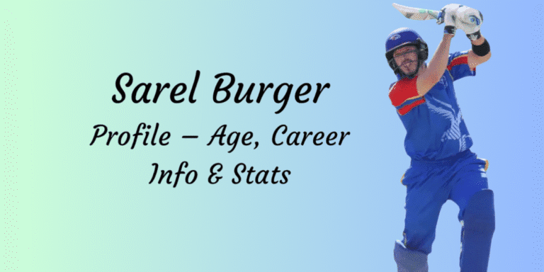 Sarel Burger Profile – Age, Career Info & Stats