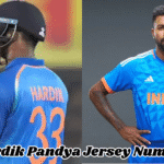 Hardik Pandya Jersey Number