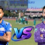 Mumbai Indians vs Kolkata Knight Riders Timeline