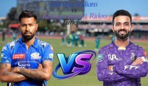 Mumbai Indians vs Kolkata Knight Riders Timeline