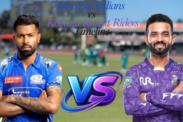 Mumbai Indians vs Kolkata Knight Riders Timeline