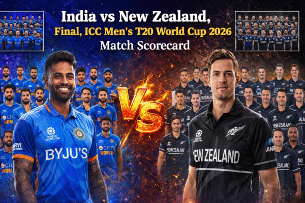 India vs New Zealand, Final, ICC Men's T20 World Cup 2026 Match Scorecard
