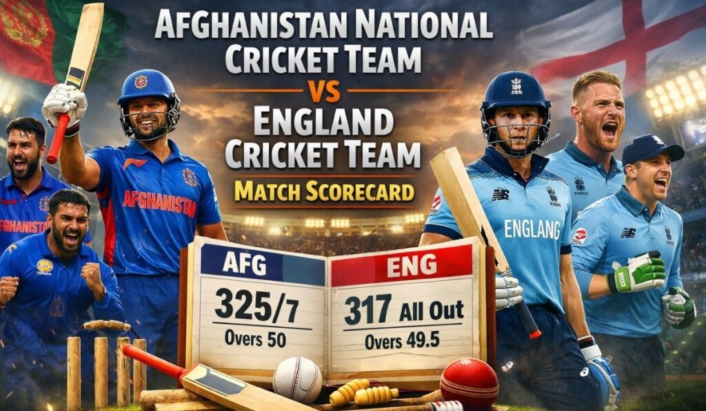 Afghanistan National Cricket Team vs England Cricket Team Match Scorecard – Full Detailed Report